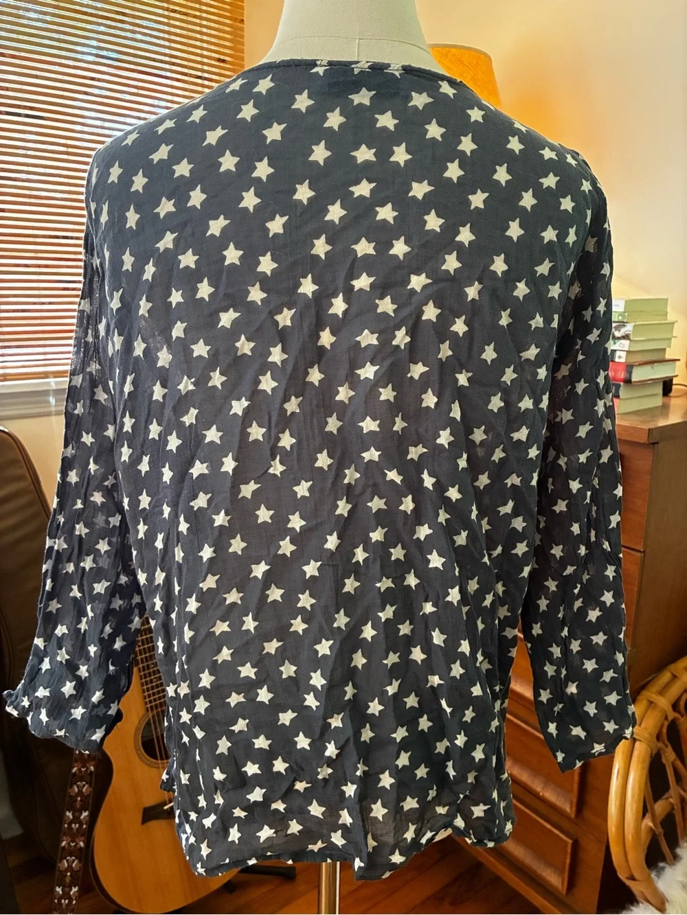 Auguste the Label TWO Leopard Print Star Print V-Neck Tops Blouses US 6